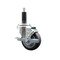 Service Caster 3.5'' Thermoplastic Rubber Swivel 1'' Expanding Stem Caster with Brake SCC-EX20S3514-TPRB-TLB-1 - alternate 1